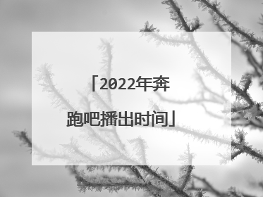 2022年奔跑吧播出时间