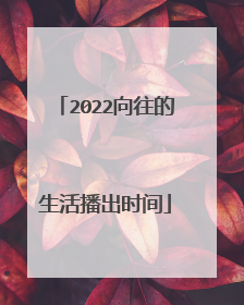 2022向往的生活播出时间