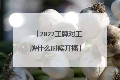 2022王牌对王牌什么时候开播