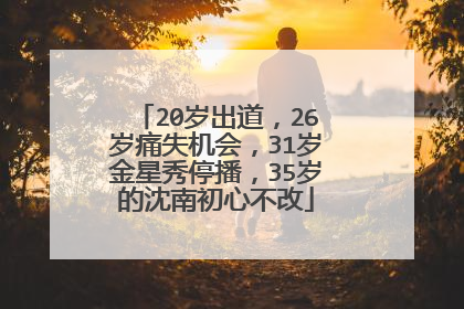 20岁出道,26岁痛失机会,31岁金星秀停播,35岁的沈南初心不改