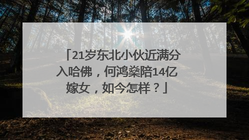 21岁东北小伙近满分入哈佛,何鸿燊陪14亿嫁女,如今怎样?