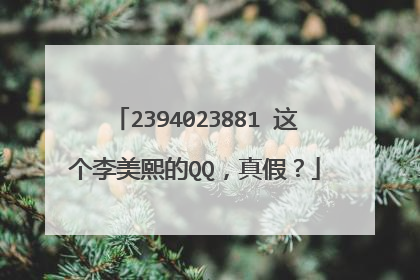 2394023881 这个李美熙的QQ,真假?