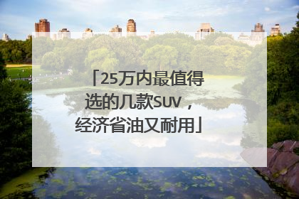 25万内最值得选的几款SUV，经济省油又耐用