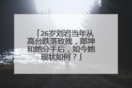 26岁刘岩当年从高台跌落致残，郎坤和她分手后，如今她现状如何？