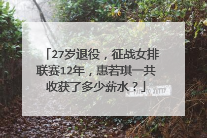 27岁退役，征战女排联赛12年，惠若琪一共收获了多少薪水？