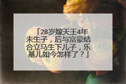 28岁嫁天王4年未生子，后与富豪结合立马生下儿子，乐基儿如今怎样了？