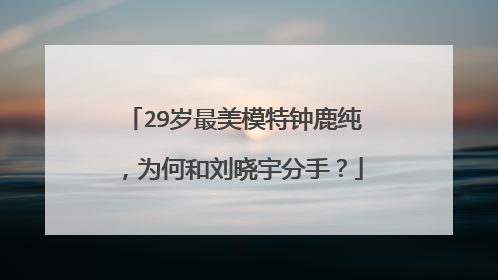 29岁最美模特钟鹿纯，为何和刘晓宇分手？