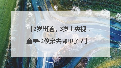 2岁出道,3岁上央视,童星张俊豪去哪里了?