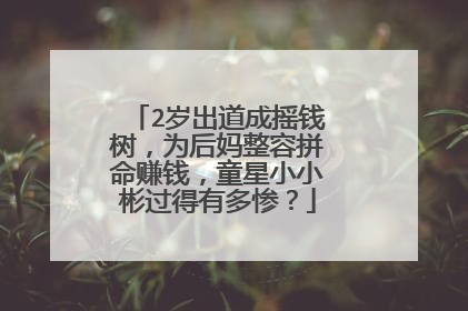 2岁出道成摇钱树，为后妈整容拼命赚钱，童星小小彬过得有多惨？