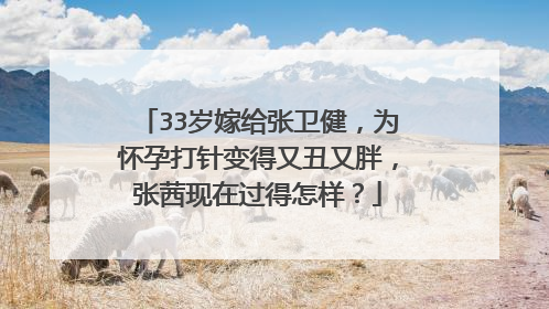 33岁嫁给张卫健，为怀孕打针变得又丑又胖，张茜现在过得怎样？