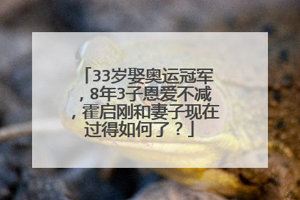 33岁娶奥运冠军,8年3子恩爱不减,霍启刚和妻子现在过得如何了?