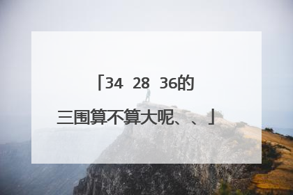 34 28 36的三围算不算大呢、、
