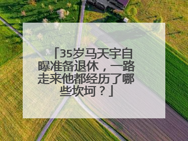 35岁马天宇自曝准备退休,一路走来他都经历了哪些坎坷?