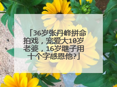 36岁张丹峰拼命拍戏，宠爱大10岁老婆，16岁继子用十个字感恩他?
