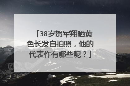 38岁贺军翔晒黄色长发自拍照,他的代表作有哪些呢?