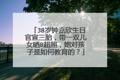 38岁钟嘉欣生日官宣三胎,带一双儿女晒B超照,她对孩子是如何教育的?