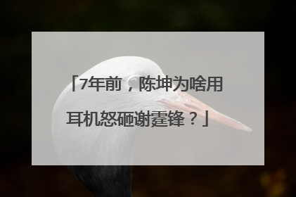 7年前,陈坤为啥用耳机怒砸谢霆锋?