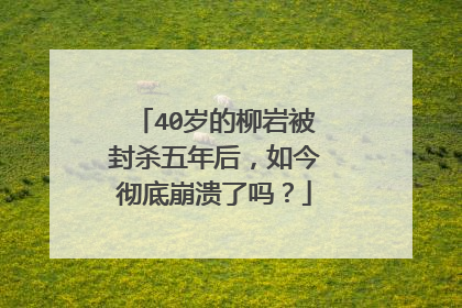 40岁的柳岩被封杀五年后，如今彻底崩溃了吗？