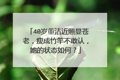 40岁董洁近照显苍老，瘦成竹竿不敢认，她的状态如何？