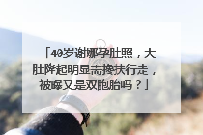 40岁谢娜孕肚照,大肚隆起明显需搀扶行走,被曝又是双胞胎吗?
