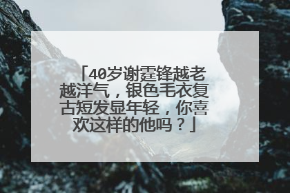 40岁谢霆锋越老越洋气,银色毛衣复古短发显年轻,你喜欢这样的他吗?