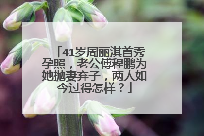 41岁周丽淇首秀孕照，老公傅程鹏为她抛妻弃子，两人如今过得怎样？