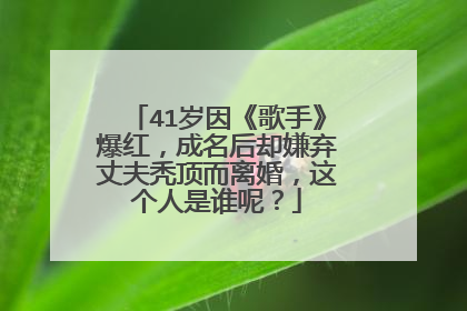 41岁因《歌手》爆红,成名后却嫌弃丈夫秃顶而离婚,这个人是谁呢?