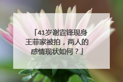41岁谢霆锋现身王菲家被拍，两人的感情现状如何？