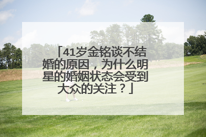 41岁金铭谈不结婚的原因，为什么明星的婚姻状态会受到大众的关注？