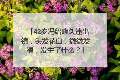 42岁冯绍峰久违出镜，头发花白，微微发福，发生了什么？
