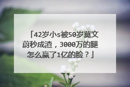 42岁小s被50岁莫文蔚秒成渣，3000万的腿怎么赢了1亿的脸？