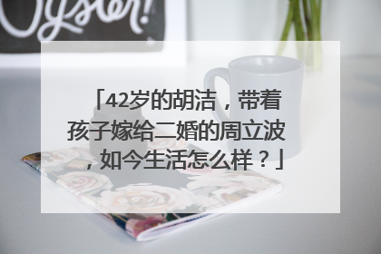 42岁的胡洁,带着孩子嫁给二婚的周立波,如今生活怎么样?