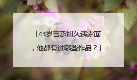 43岁言承旭久违露面，他都有过哪些作品？