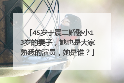 45岁于震二婚娶小13岁的妻子，她也是大家熟悉的演员，她是谁？