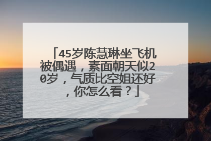45岁陈慧琳坐飞机被偶遇,素面朝天似20岁,气质比空姐还好,你怎么看?