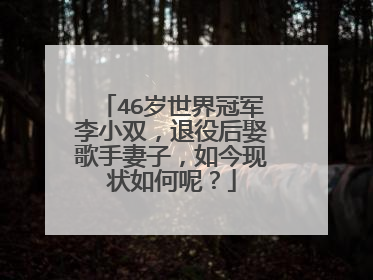 46岁世界冠军李小双，退役后娶歌手妻子，如今现状如何呢？