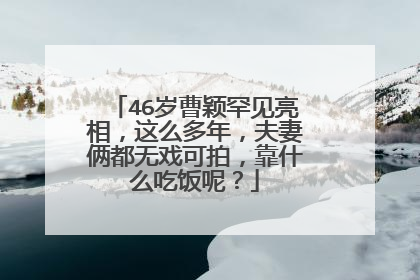 46岁曹颖罕见亮相,这么多年,夫妻俩都无戏可拍,靠什么吃饭呢?