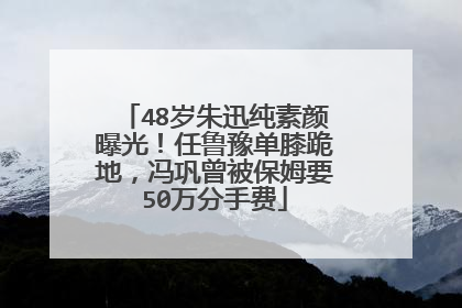 48岁朱迅纯素颜曝光!任鲁豫单膝跪地,冯巩曾被保姆要50万分手费
