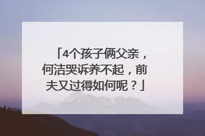 4个孩子俩父亲,何洁哭诉养不起,前夫又过得如何呢?