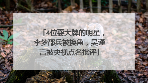 4位耍大牌的明星，李梦邵兵被换角，吴谨言被央视点名批评