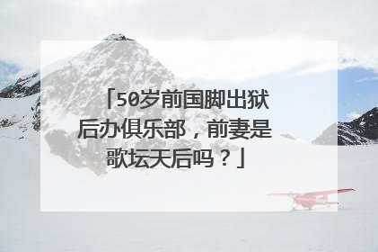 50岁前国脚出狱后办俱乐部,前妻是歌坛天后吗?