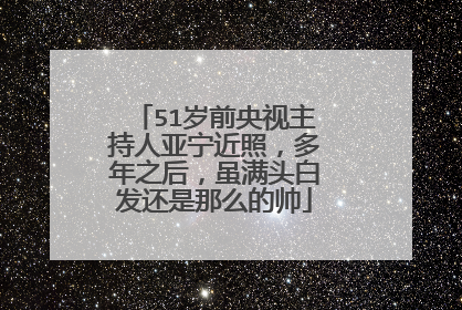51岁前央视主持人亚宁近照,多年之后,虽满头白发还是那么的帅