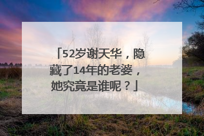 52岁谢天华,隐藏了14年的老婆,她究竟是谁呢?