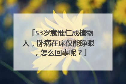 53岁袁惟仁成植物人,卧病在床仅能睁眼,怎么回事呢?
