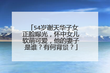 54岁谢天华子女正脸曝光，怀中女儿软萌可爱，他的妻子是谁？有何背景？