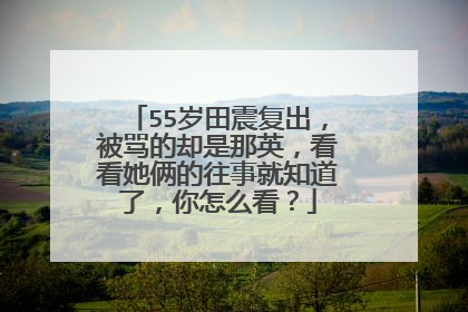 55岁田震复出,被骂的却是那英,看看她俩的往事就知道了,你怎么看?