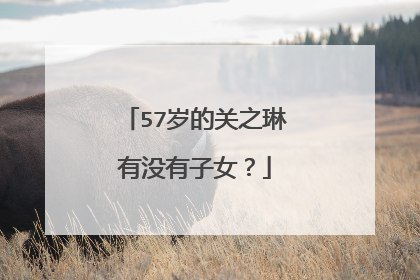 57岁的关之琳有没有子女？