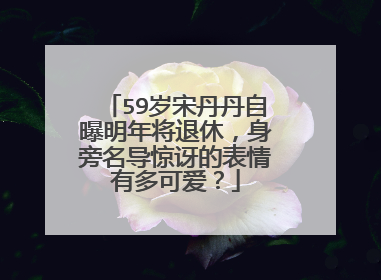 59岁宋丹丹自曝明年将退休，身旁名导惊讶的表情有多可爱？