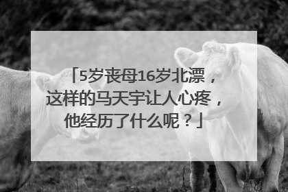 5岁丧母16岁北漂，这样的马天宇让人心疼，他经历了什么呢？