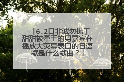 6.2日非诚勿扰于甜甜被牵手的男嘉宾在播放大荧幕表白的日语歌是什么歌曲?